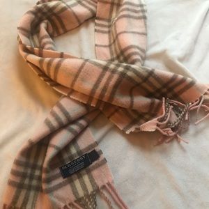 Pink Burberry nova check classic scarf
